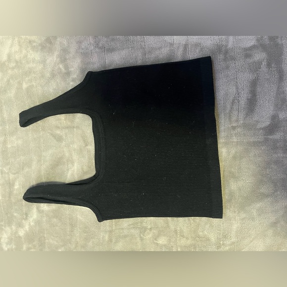 Rhinestone Black Crop Top - Picture 2 of 3